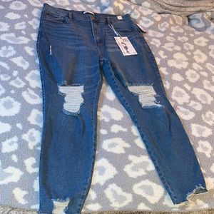 New Celebrity Pink ripped denim jeans